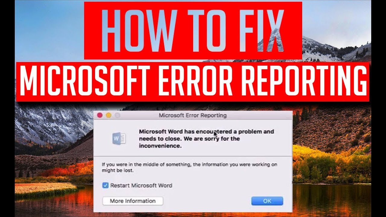 microsoft excel 2011 for mac has encountered a problem and needs to close